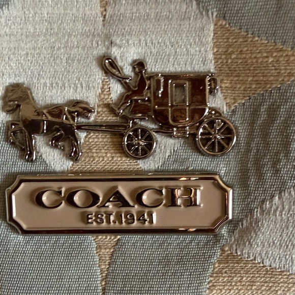 Coach Sky Blue and Cream Satchel - Picture 2 of 16